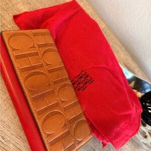 Carolina Herrera Brown and Red Key Holder
